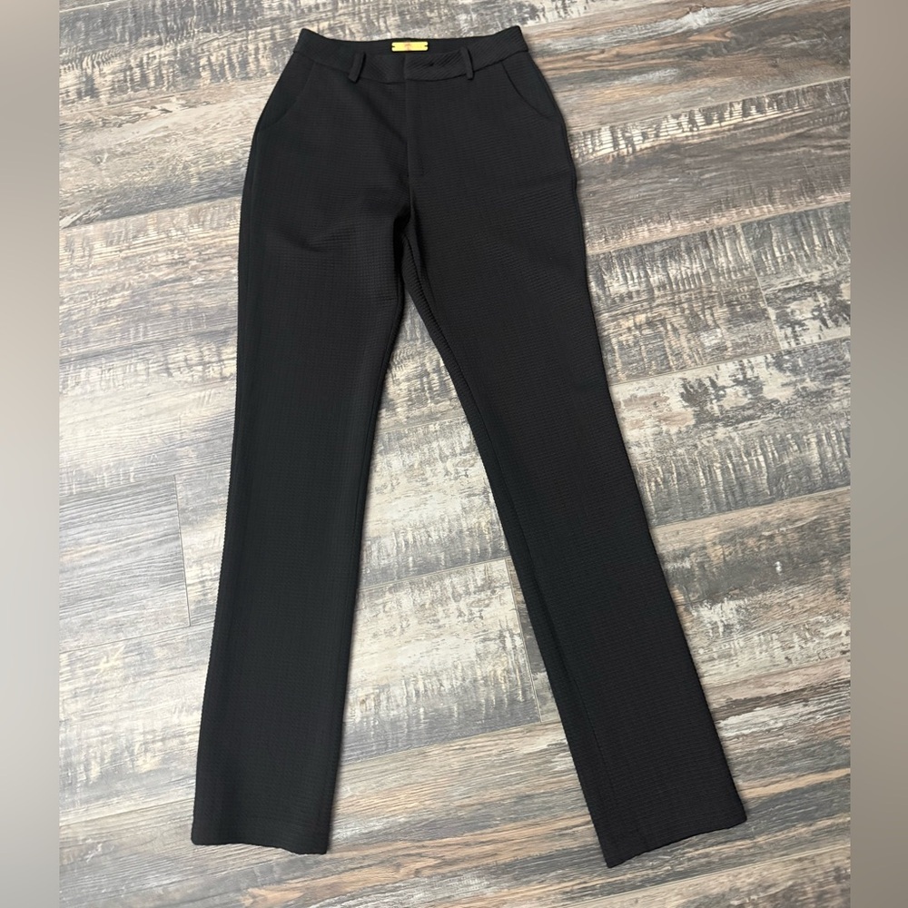 J LUX LABEL Women's Black Tailored Straight-Leg Pants